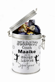 Cadeau handbal Coach of trainer | Luxe cadeau blik gevuld