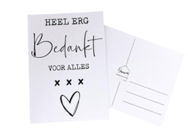 Kaart "Bedankt voor alles"