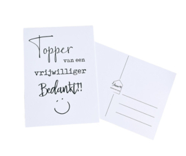Kaart | Vrijwilliger bedankt