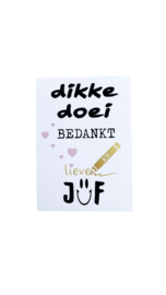 Gepersonaliseerd juffen bedankje “Luxe thee blik gevuld”