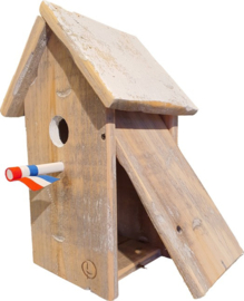 Cadeau namens klas juf/meester | Vogelhuis + inkleur vogeltjes
