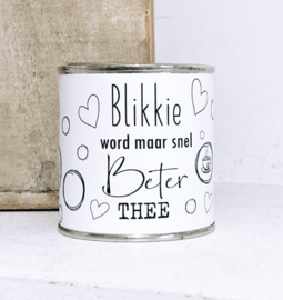 Blik thee cadeau | Word maar snel beter thee