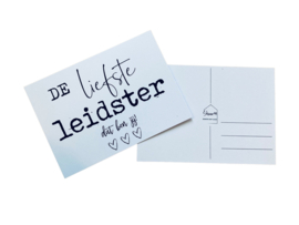 Kaart "liefste leidster dat ben jij"