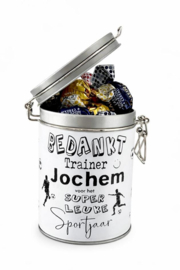 Coach of trainer cadeau | Luxe cadeau blik gevuld
