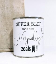 Blik "vrijwilliger"