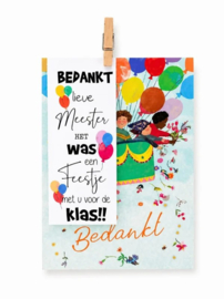 Afscheidscadeau meester | Feestje met u voor de klas