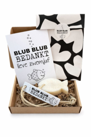 Zwemjuf bedankje “Puur zeep vis + kaart”