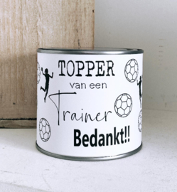 Blik "Bedankt trainer"