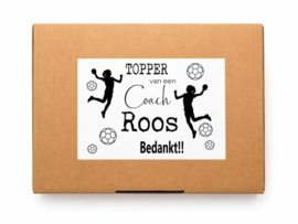 cadeau coach einde seizoen | Gepersonaliseerd cadeaupakket
