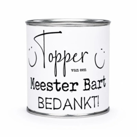 Gepersonaliseerd cadeau voor de meester | Cadeaublik topper van een meester