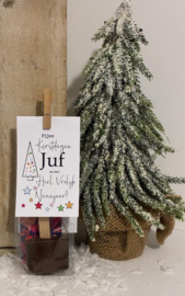 Kerstcadeautje juffen | chocolade spoon
