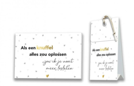 Troost cadeau brievenbus cadeau | Een knuffel voor jou + beertje