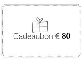 Bon de cadeau avec une valeur de € 80