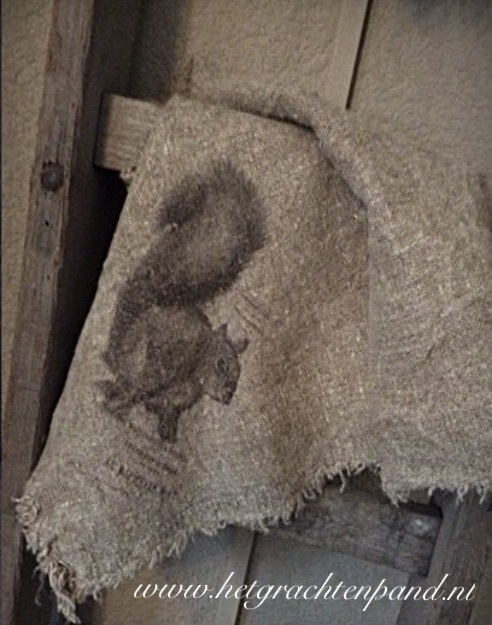 Verbazingwekkend Shabby Linnen doek 30 x 45 Eekhoorn | linnen en shabby doeken AZ-89