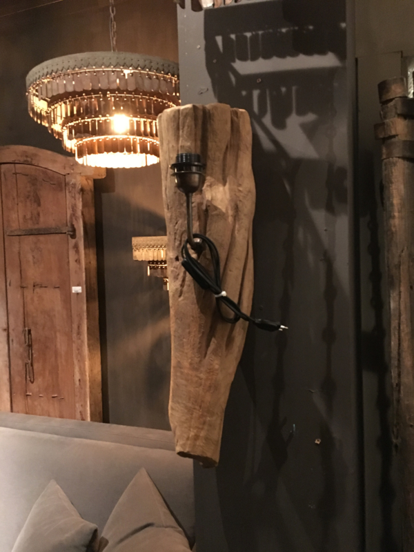 Door gezond verstand thermometer Houten boomstronk wandlamp (elke lamp is uniek) | JAN - wandlampen | Het  Grachtenpand CULEMBORG