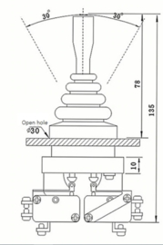 Joystick voor links/rechts sturing 15W motoren