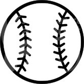Honkbal stiksel en rand