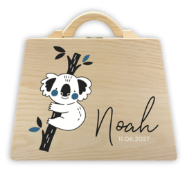 Houten mini koffertje met naam | Koala *Kies je kleur*