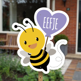 Geboortebord tuin | Bijtje *Kies je kleur!*
