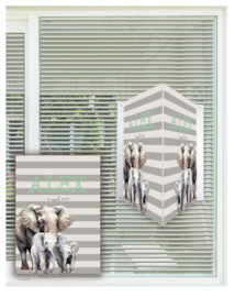 geboortebord ❤︎ raambord ❤︎ raamsticker | olifanten 120