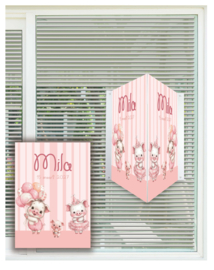 geboortebord ❤︎ raambord ❤︎ raamsticker | varkentjes 087