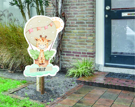 geboortebord ❤︎ raambord ❤︎ raamsticker | giraffe 040