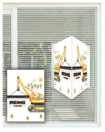 geboortebord ❤︎ raambord ❤︎ raamsticker | kraan 083