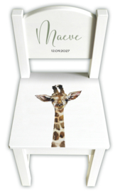 Stoeltje met naam Baby giraffe *Kies je kleur*