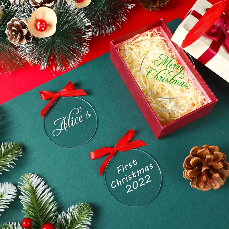 kerstbal met eigen tekst (voorbeeldfoto)