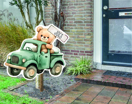 geboortebord ❤︎ raambord ❤︎ raamsticker | jeep 042