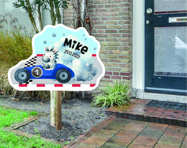 geboortebord ❤︎ raambord ❤︎ raamsticker | raceauto 080