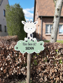Geboortebord tuin voor Senn