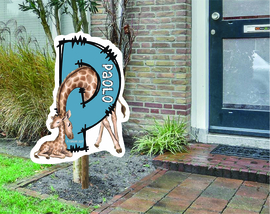 geboortebord ❤︎ raambord ❤︎ raamsticker | giraf 104