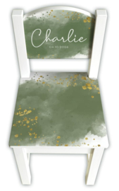 Stoeltje | Aquarel gouden spetters 074