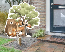 geboortebord ❤︎ raambord ❤︎ raamsticker | bosdieren 068