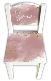 Stoeltje | Aquarel gouden spetters 074