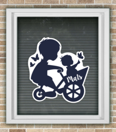 Raamsticker geboorte | Grote broer met broertje *Kies je kleur!*