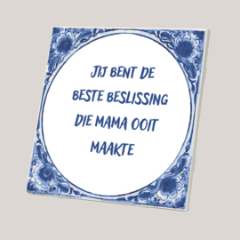 Tegel met tekst