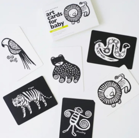 Zwart-wit kaarten baby | Jungle dieren (6 st.)