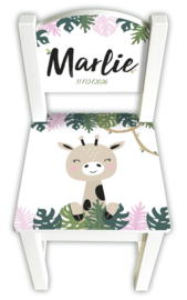 Stoeltje met naam Giraffe jungle | Meisje