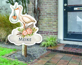 geboortebord ❤︎ raambord ❤︎ raamsticker | ooievaar 085