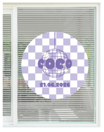 geboortebord ❤︎ raambord ❤︎ raamsticker | discobal 072