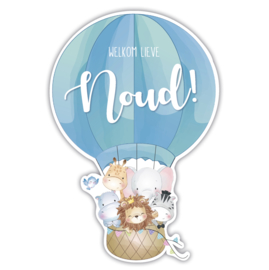 Geboortebord tuin | Luchtballon met dieren