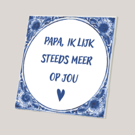 Tegel met tekst
