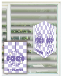 geboortebord ❤︎ raambord ❤︎ raamsticker | discobal 072