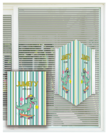geboortebord ❤︎ raambord ❤︎ raamsticker | dino 062