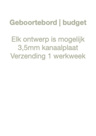 Geboortebord | budget
