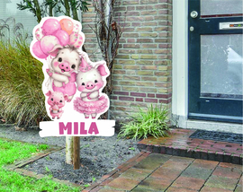 geboortebord ❤︎ raambord ❤︎ raamsticker | varkentjes 087