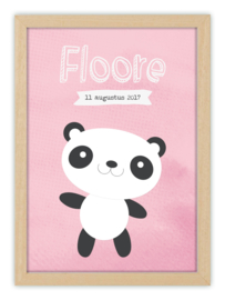 Kinderkamerposter met naam - HAPPY PANDA