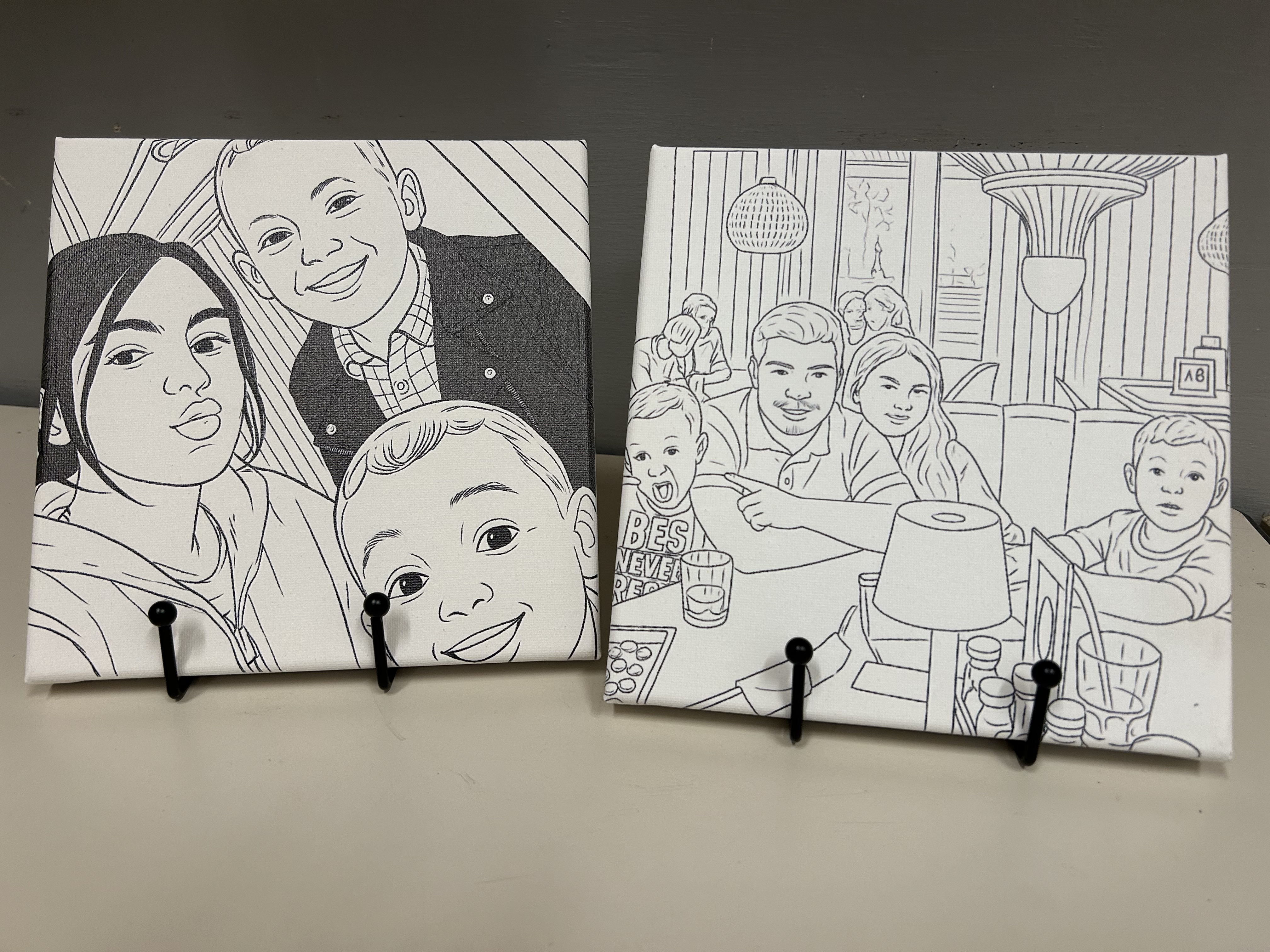 Canvas met tekening van foto